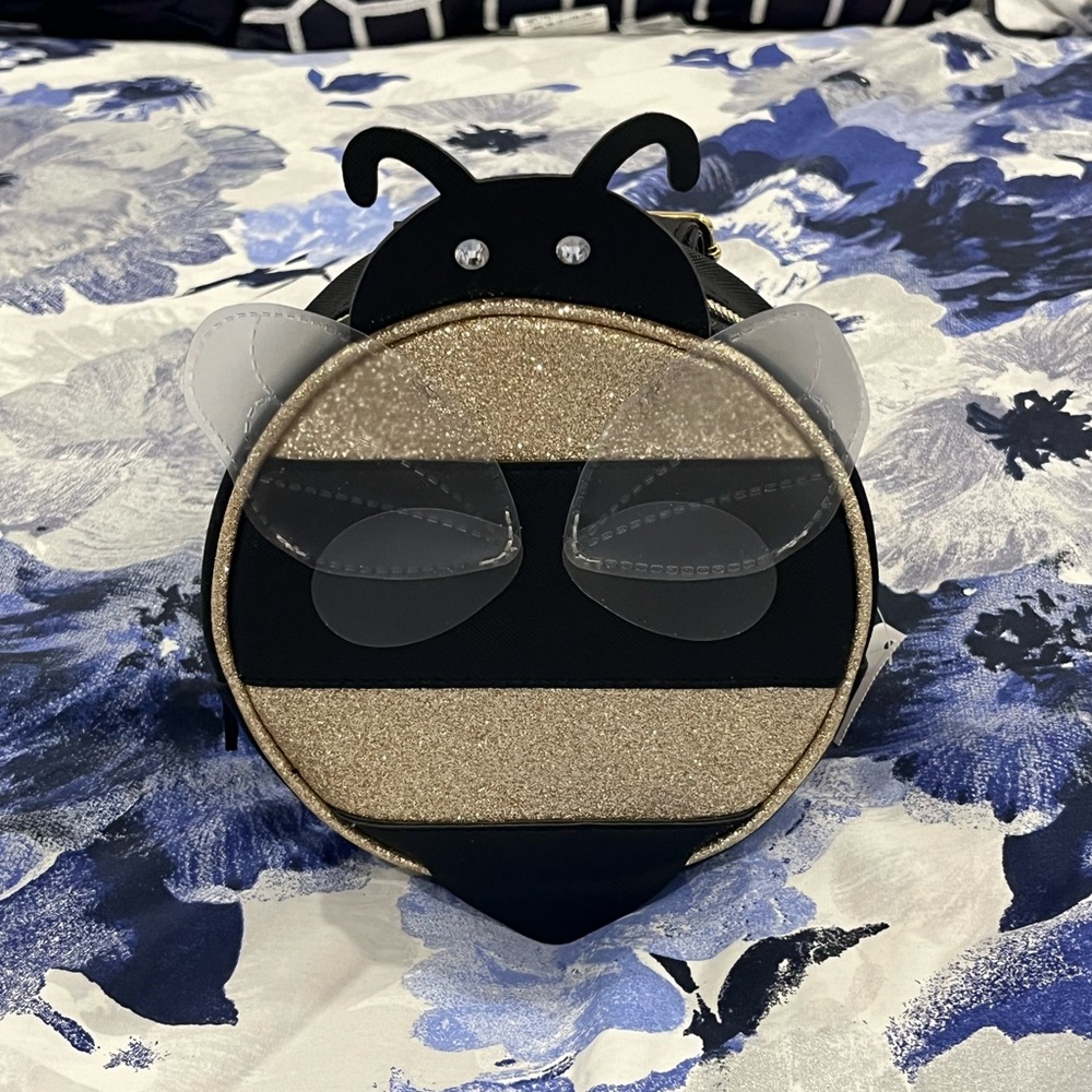 🐝🎒NWT Bath And Body Works Glitter Bee Mini Backpack 🎒🐝
